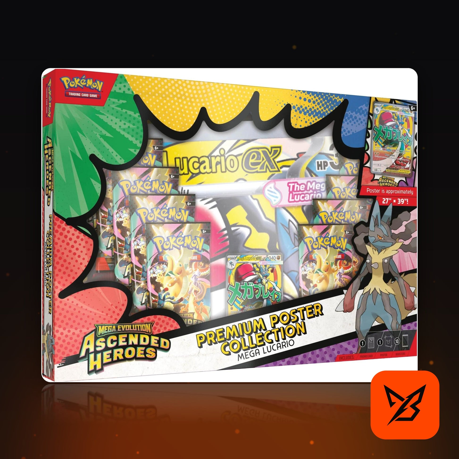Premium Poster Collection Mega Lucario - Pokemon TCG