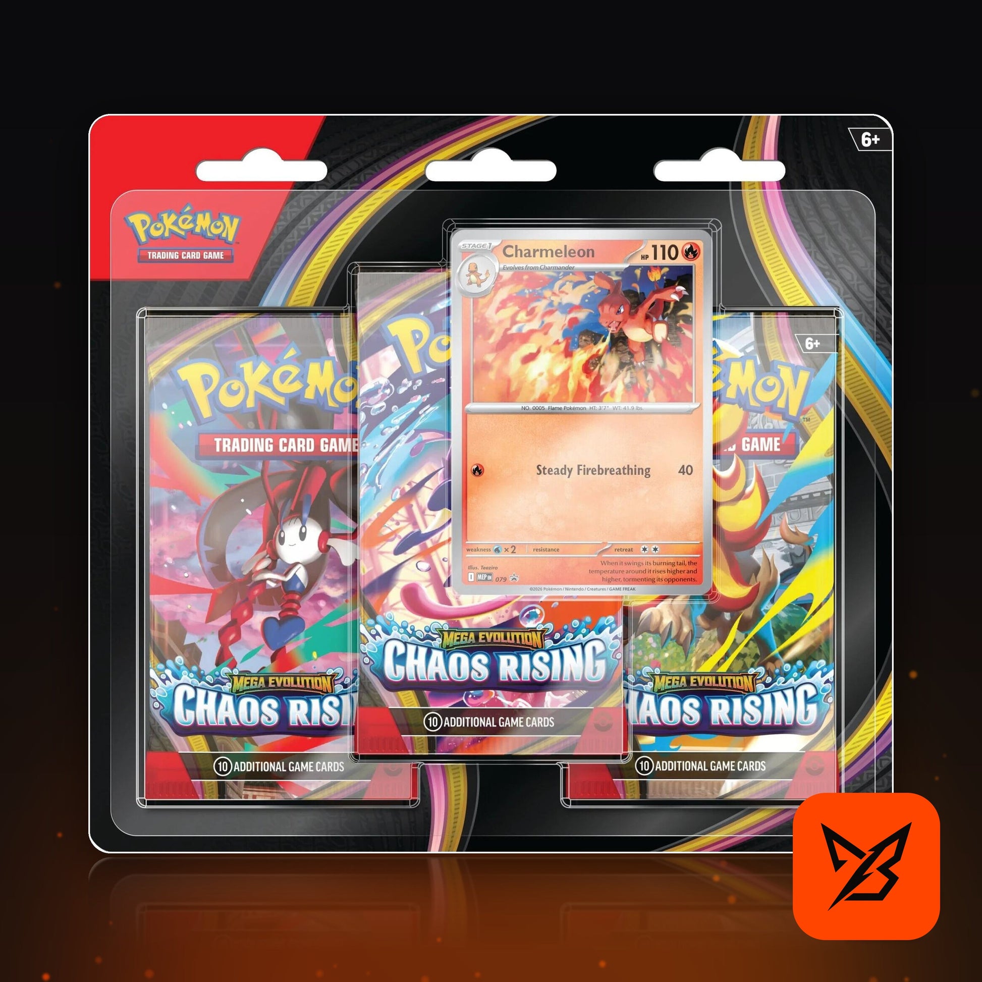 Chaos Rising 3-Pack Blister - Pokemon TCG