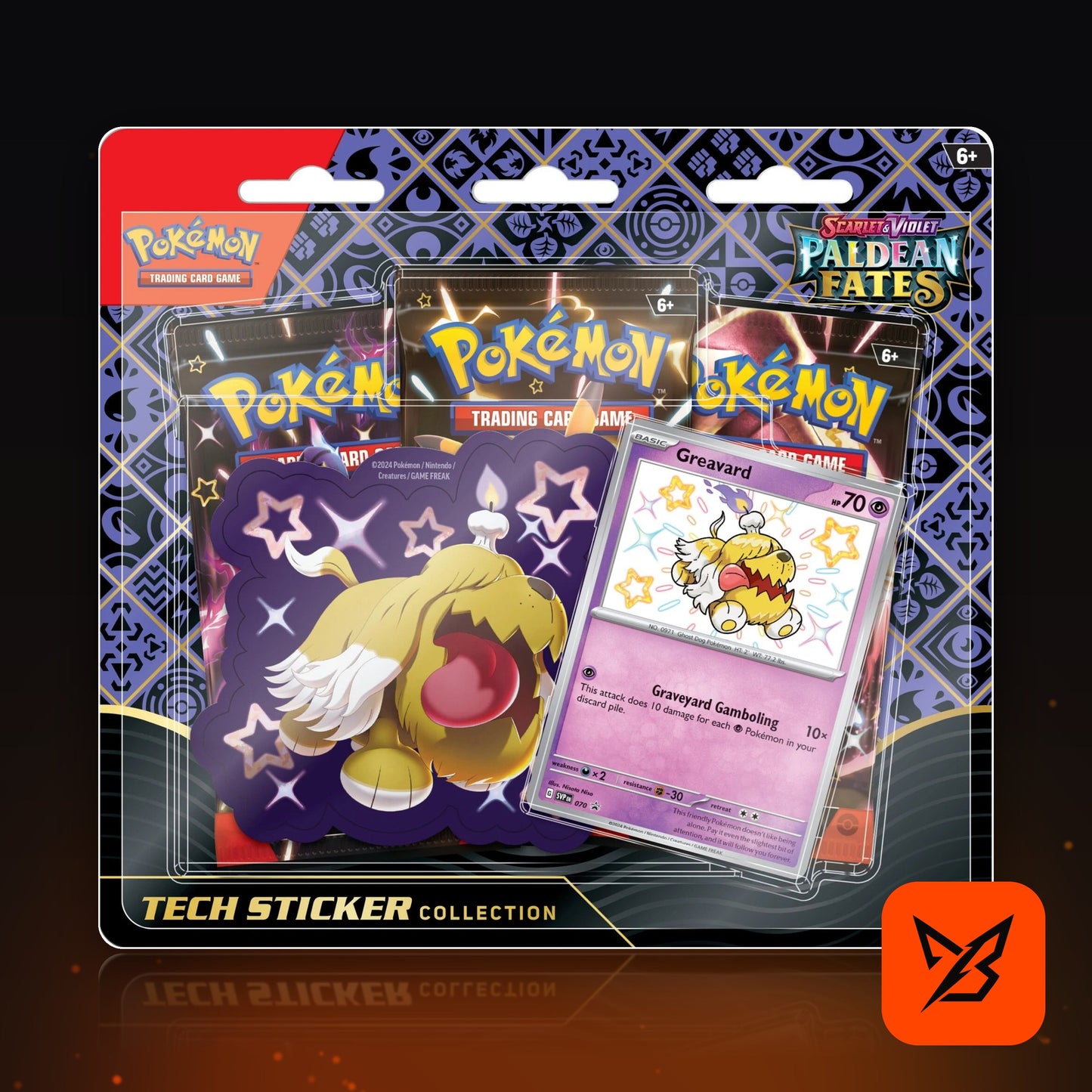 Paldean Fates Tech Sticker Collection Shiny Greavard - Pokemon TCG