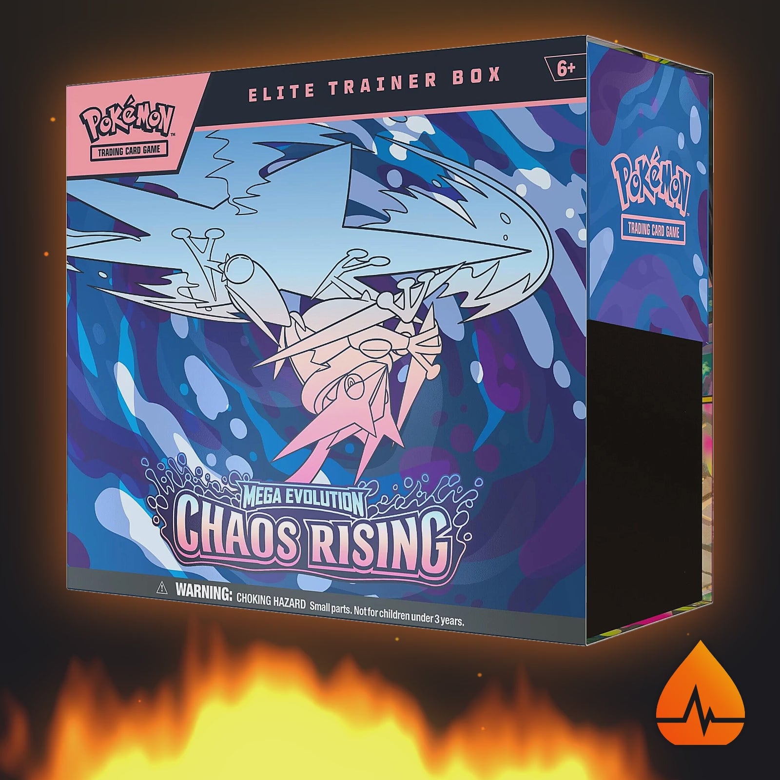 Chaos Rising Elite Trainer Box burning - Blaze's Cards & Collectibles